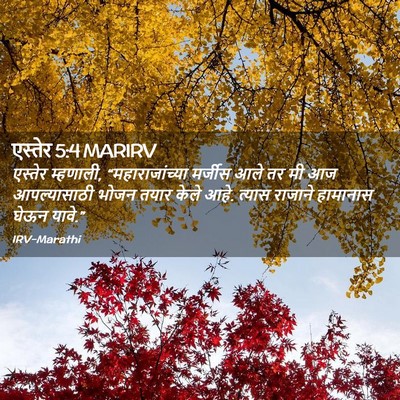 Picture 02 - एस्तेर 5:4 MARIRV - एस्तेर म्हणाली, - Bible Verse Picture