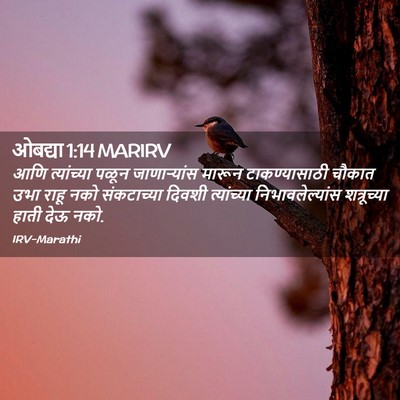 Picture 02 - ओबद्या 1:14 MARIRV - आणि त्यांच्या - Bible Verse Picture