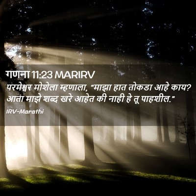 Picture 02 - गणना 11:23 MARIRV - परमेश्वर मोशेला - Bible Verse Picture
