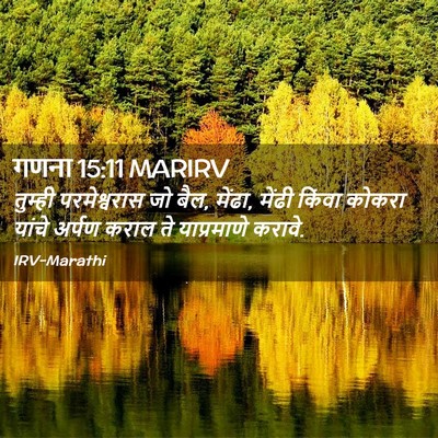 Picture 02 - गणना 15:11 MARIRV - तुम्ही परमेश्वरास - Bible Verse Picture