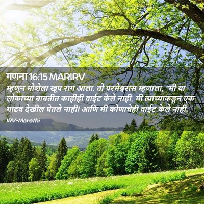 Picture 02 - गणना 16:15 MARIRV - म्हणून मोशेला खूप - Bible Verse Picture