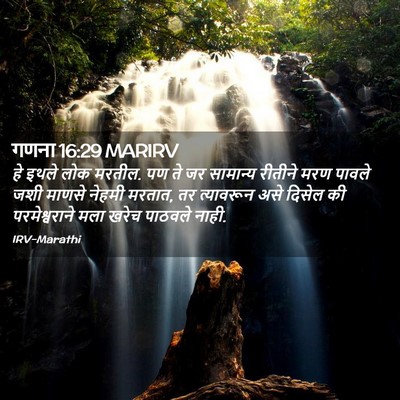 Picture 02 - गणना 16:29 MARIRV - हे इथले लोक मरतील. - Bible Verse Picture