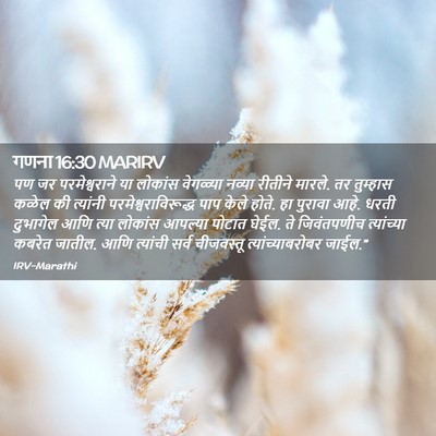 Picture 02 - गणना 16:30 MARIRV - पण जर परमेश्वराने - Bible Verse Picture