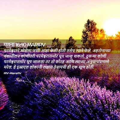 Picture 02 - गणना 16:40 MARIRV - परमेश्वराने - Bible Verse Picture