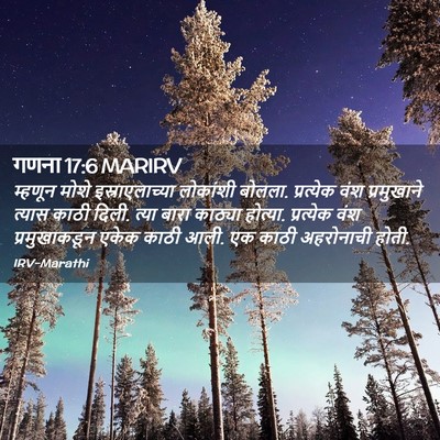 Picture 02 - गणना 17:6 MARIRV - म्हणून मोशे - Bible Verse Picture