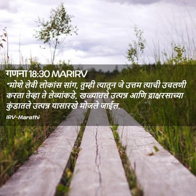 Picture 02 - गणना 18:30 MARIRV - “मोशे लेवी लोकांस - Bible Verse Picture