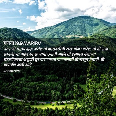 Picture 02 - गणना 19:9 MARIRV - नंतर जो मनुष्य - Bible Verse Picture