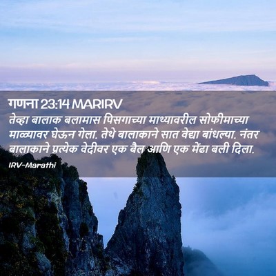 Picture 02 - गणना 23:14 MARIRV - तेव्हा बालाक - Bible Verse Picture