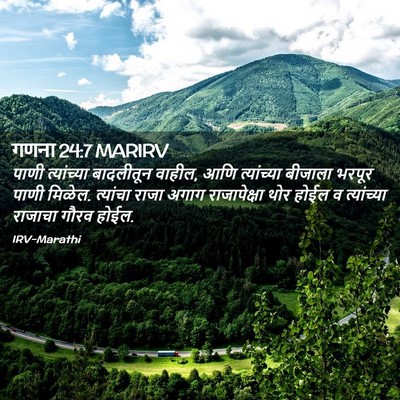 Picture 02 - गणना 24:7 MARIRV - पाणी त्यांच्या - Bible Verse Picture