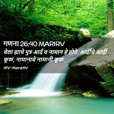 Picture 02 - गणना 26:40 MARIRV - बेला ह्याचे पुत्र - Bible Verse Picture