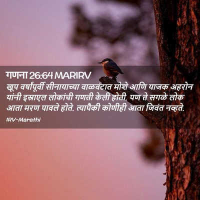 Picture 02 - गणना 26:64 MARIRV - खूप वर्षांपूर्वी - Bible Verse Picture