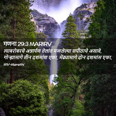 Picture 02 - गणना 29:3 MARIRV - त्याबरोबरचे - Bible Verse Picture