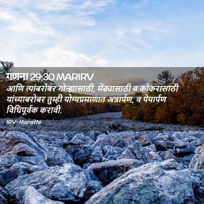 Picture 02 - गणना 29:30 MARIRV - आणि त्यांबरोबर - Bible Verse Picture