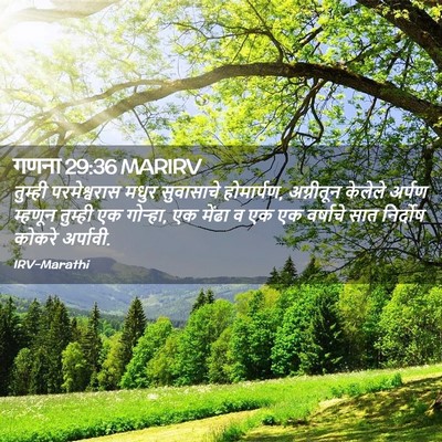 Picture 02 - गणना 29:36 MARIRV - तुम्ही परमेश्वरास - Bible Verse Picture