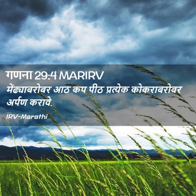 Picture 02 - गणना 29:4 MARIRV - मेंढ्याबरोबर आठ - Bible Verse Picture