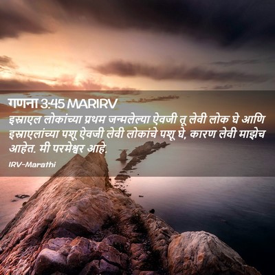 Picture 02 - गणना 3:45 MARIRV - इस्राएल लोकांच्या - Bible Verse Picture