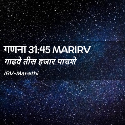 Picture 02 - गणना 31:45 MARIRV - गाढवे तीस हजार - Bible Verse Picture