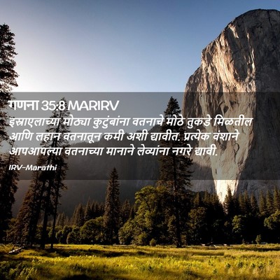 Picture 02 - गणना 35:8 MARIRV - इस्राएलाच्या - Bible Verse Picture