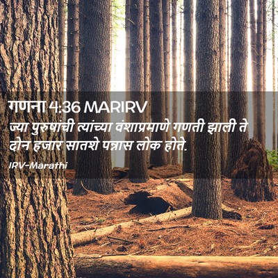 Picture 02 - गणना 4:36 MARIRV - ज्या पुरुषांची - Bible Verse Picture