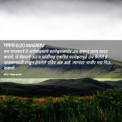 Picture 02 - गणना 6:20 MARIRV - मग याजकाने ते - Bible Verse Picture