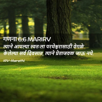 Picture 02 - गणना 6:6 MARIRV - त्याने आपल्या - Bible Verse Picture