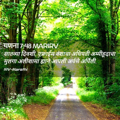 Picture 02 - गणना 7:48 MARIRV - सातव्या दिवशी, - Bible Verse Picture