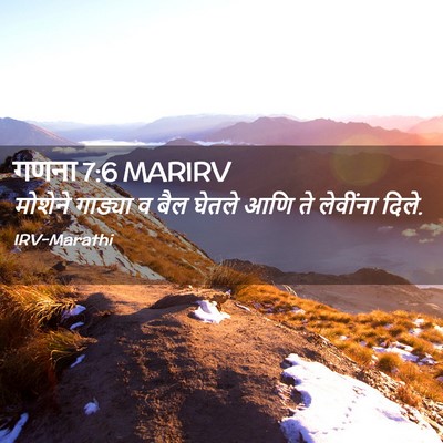 Picture 02 - गणना 7:6 MARIRV - मोशेने गाड्या व - Bible Verse Picture