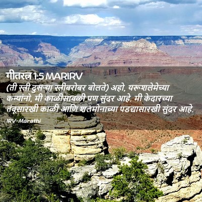 Picture 02 - गीतरत्न 1:5 MARIRV - (ती स्त्री दुसऱ्या - Bible Verse Picture