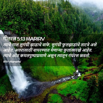 Picture 02 - गीतरत्न 5:13 MARIRV - त्याचे गाल सुगंधी - Bible Verse Picture