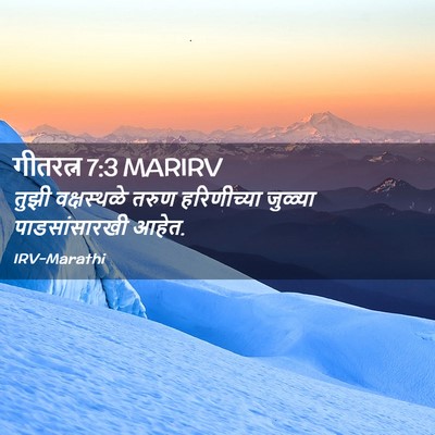 Picture 02 - गीतरत्न 7:3 MARIRV - तुझी वक्षस्थळे - Bible Verse Picture