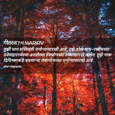 Picture 02 - गीतरत्न 7:4 MARIRV - तुझी मान - Bible Verse Picture
