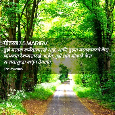 Picture 02 - गीतरत्न 7:5 MARIRV - तुझे मस्तक - Bible Verse Picture