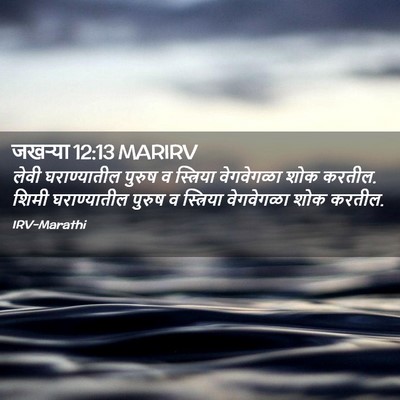 Picture 02 - जखऱ्या 12:13 MARIRV - लेवी घराण्यातील - Bible Verse Picture