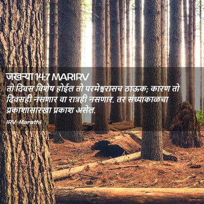 Picture 02 - जखऱ्या 14:7 MARIRV - तो दिवस विशेष होईल - Bible Verse Picture