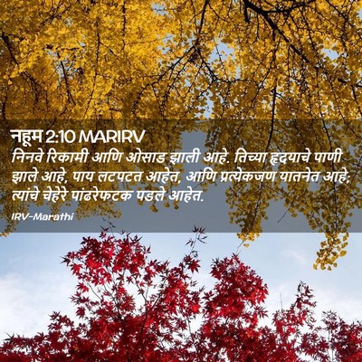 Picture 02 - नहूम 2:10 MARIRV - निनवे रिकामी आणि - Bible Verse Picture