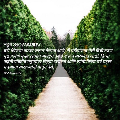 Picture 02 - नहूम 3:10 MARIRV - तरी थेबेसला पाडाव - Bible Verse Picture
