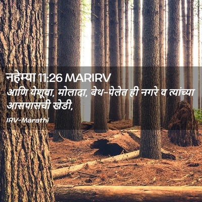 Picture 02 - नहेम्या 11:26 MARIRV - आणि येशूवा, मोलादा, - Bible Verse Picture