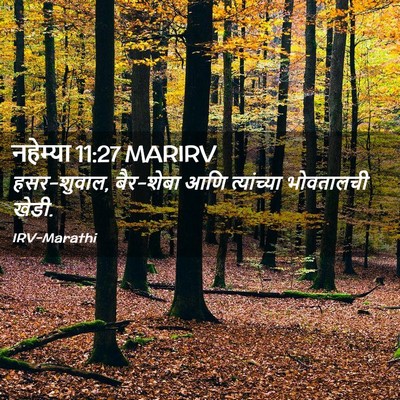 Picture 02 - नहेम्या 11:27 MARIRV - हसर-शुवाल, बैर-शेबा - Bible Verse Picture