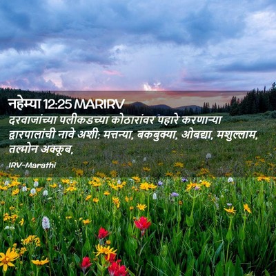 Picture 02 - नहेम्या 12:25 MARIRV - दरवाजांच्या - Bible Verse Picture