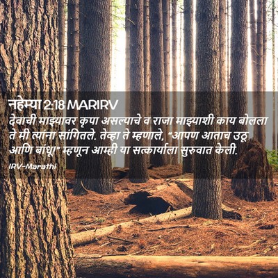 Picture 02 - नहेम्या 2:18 MARIRV - देवाची माझ्यावर - Bible Verse Picture
