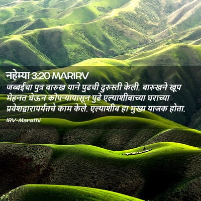 Picture 02 - नहेम्या 3:20 MARIRV - जब्बईचा पुत्र - Bible Verse Picture
