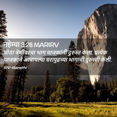 Picture 02 - नहेम्या 3:28 MARIRV - घोडा वेशीवरचा भाग - Bible Verse Picture