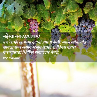 Picture 02 - नहेम्या 4:9 MARIRV - पण आम्ही आमच्या - Bible Verse Picture