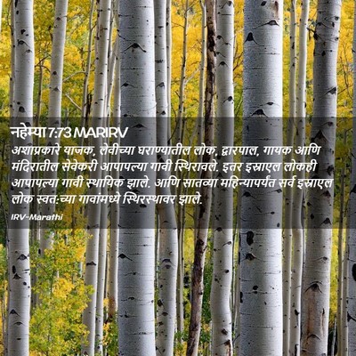 Picture 02 - नहेम्या 7:73 MARIRV - अशाप्रकारे याजक, - Bible Verse Picture