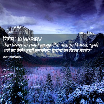 Picture 02 - निर्गम 1:18 MARIRV - तेव्हा मिसराच्या - Bible Verse Picture