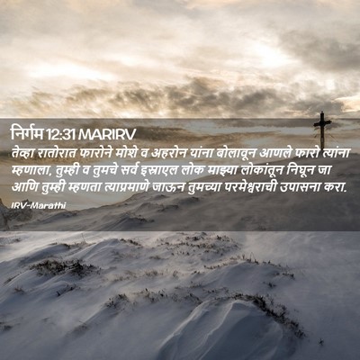 Picture 02 - निर्गम 12:31 MARIRV - तेव्हा रातोरात - Bible Verse Picture