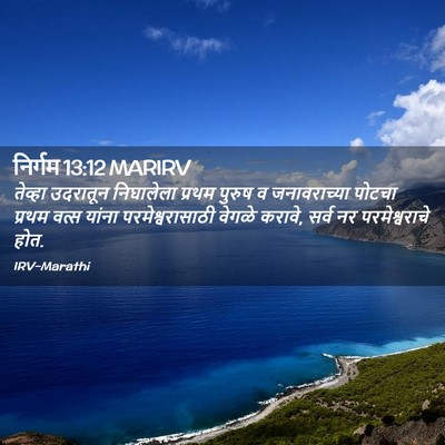 Picture 02 - निर्गम 13:12 MARIRV - तेव्हा उदरातून - Bible Verse Picture