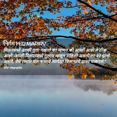 Picture 02 - निर्गम 14:12 MARIRV - मिसरमध्ये आम्ही - Bible Verse Picture