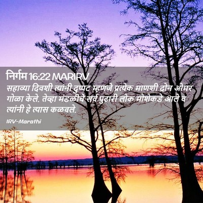 Picture 02 - निर्गम 16:22 MARIRV - सहाव्या दिवशी - Bible Verse Picture