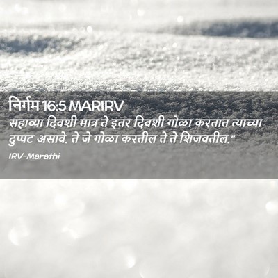 Picture 02 - निर्गम 16:5 MARIRV - सहाव्या दिवशी - Bible Verse Picture